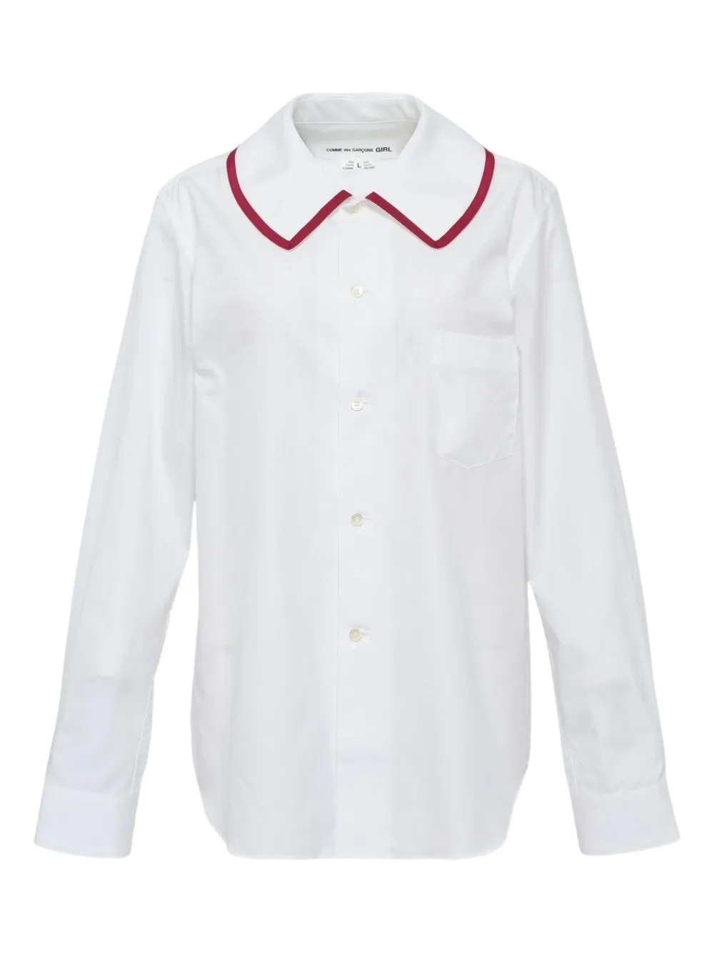 Comme Des Garçons Girl ロングスリーブ ブラウス - ホワイト