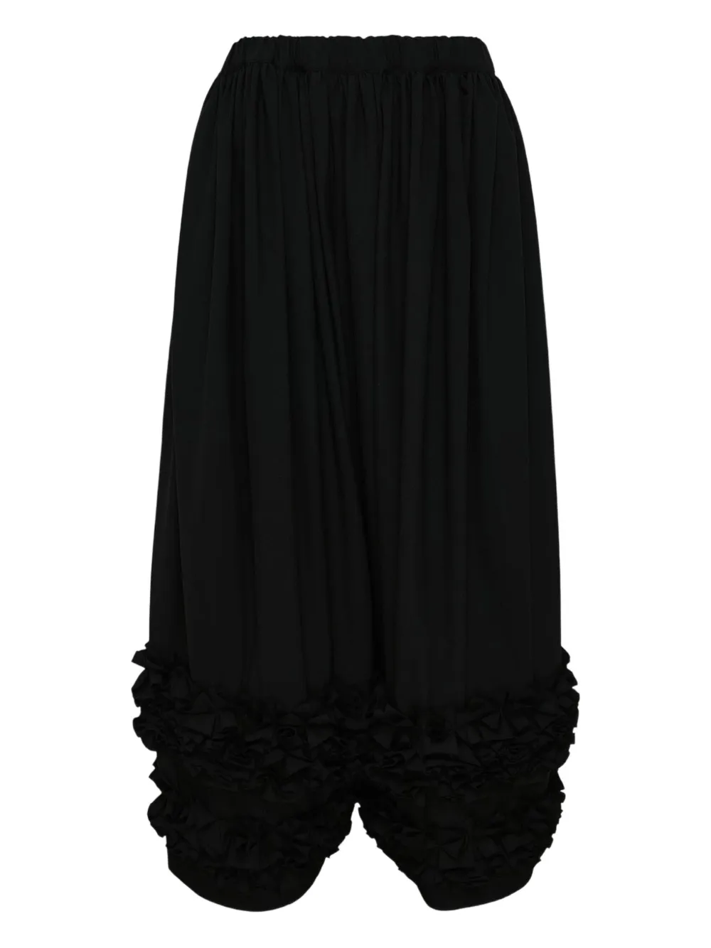 Comme Des Garçons Comme Des Garçons ruffled-hem trousers - Zwart
