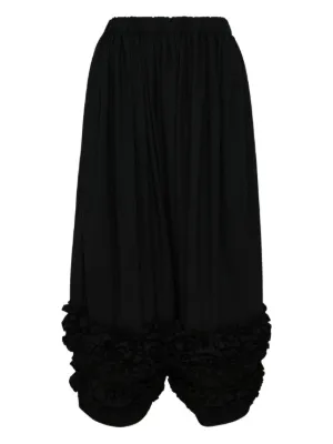 トリココムデギャルソン キュロット クロップド丈パンツ フリル アシンメトリー トリココムデギャルソン キュロット クロップド丈パンツ フリル