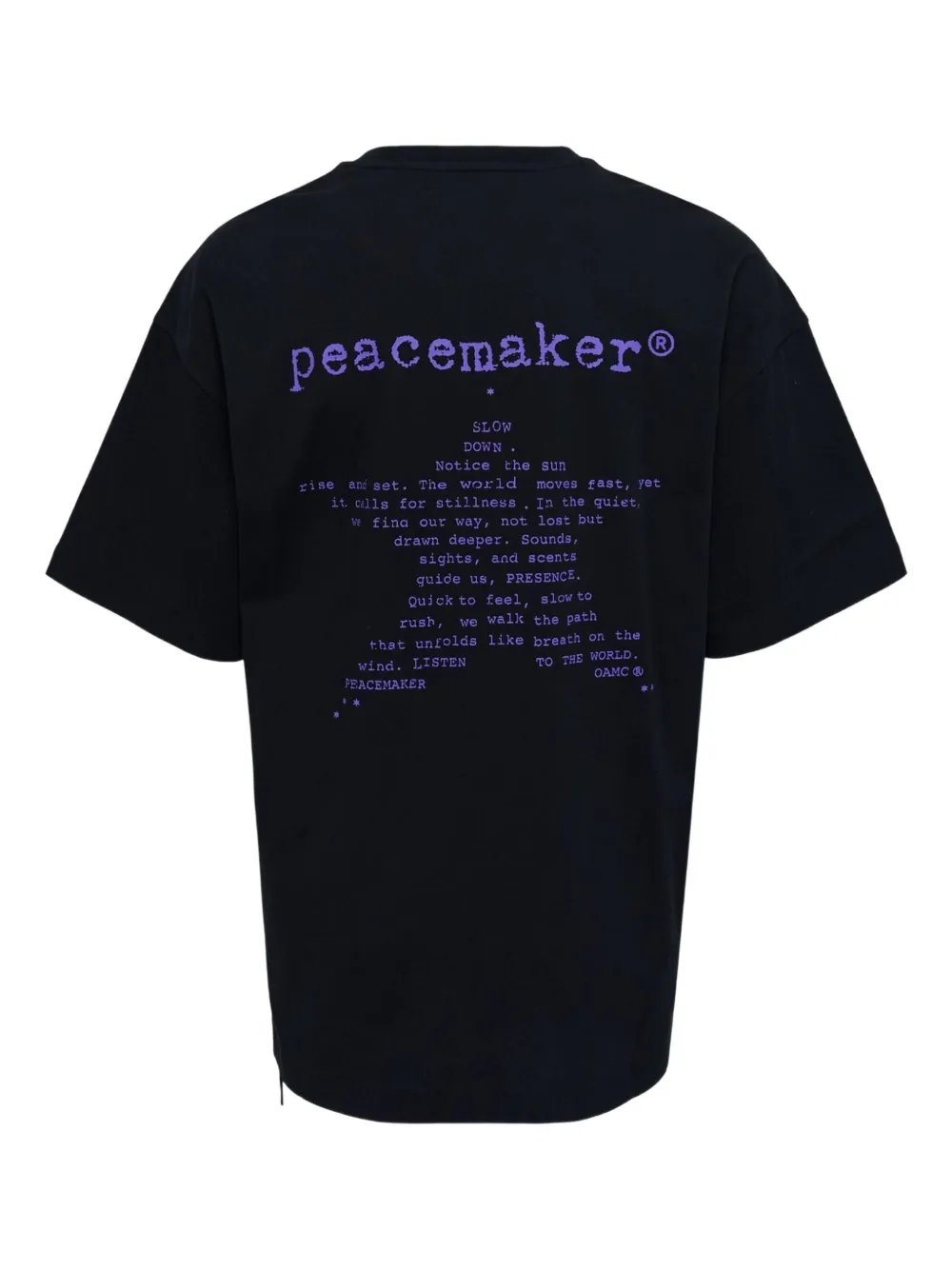 OAMC Peacemaker photograph-print T-shirt - Zwart