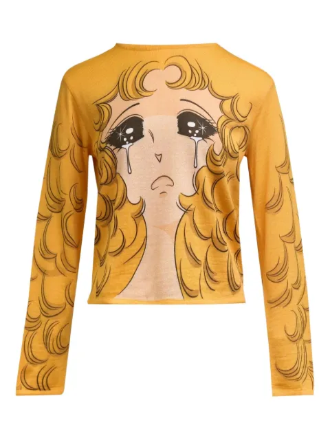 pushBUTTON Crying Girl long-sleeve T-shirt