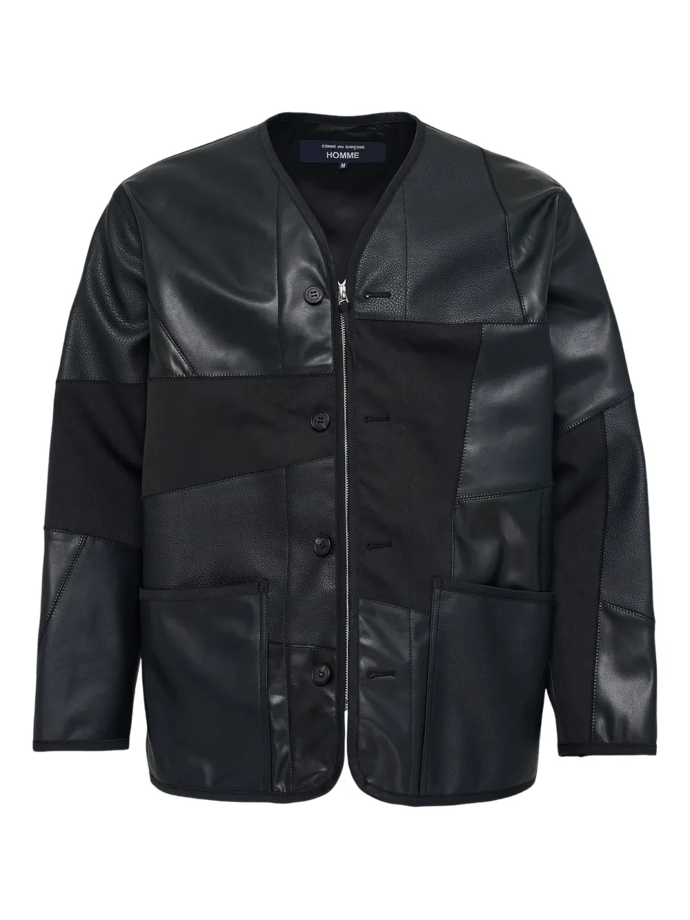 Comme des Garçons Homme patchwork jacket - Schwarz