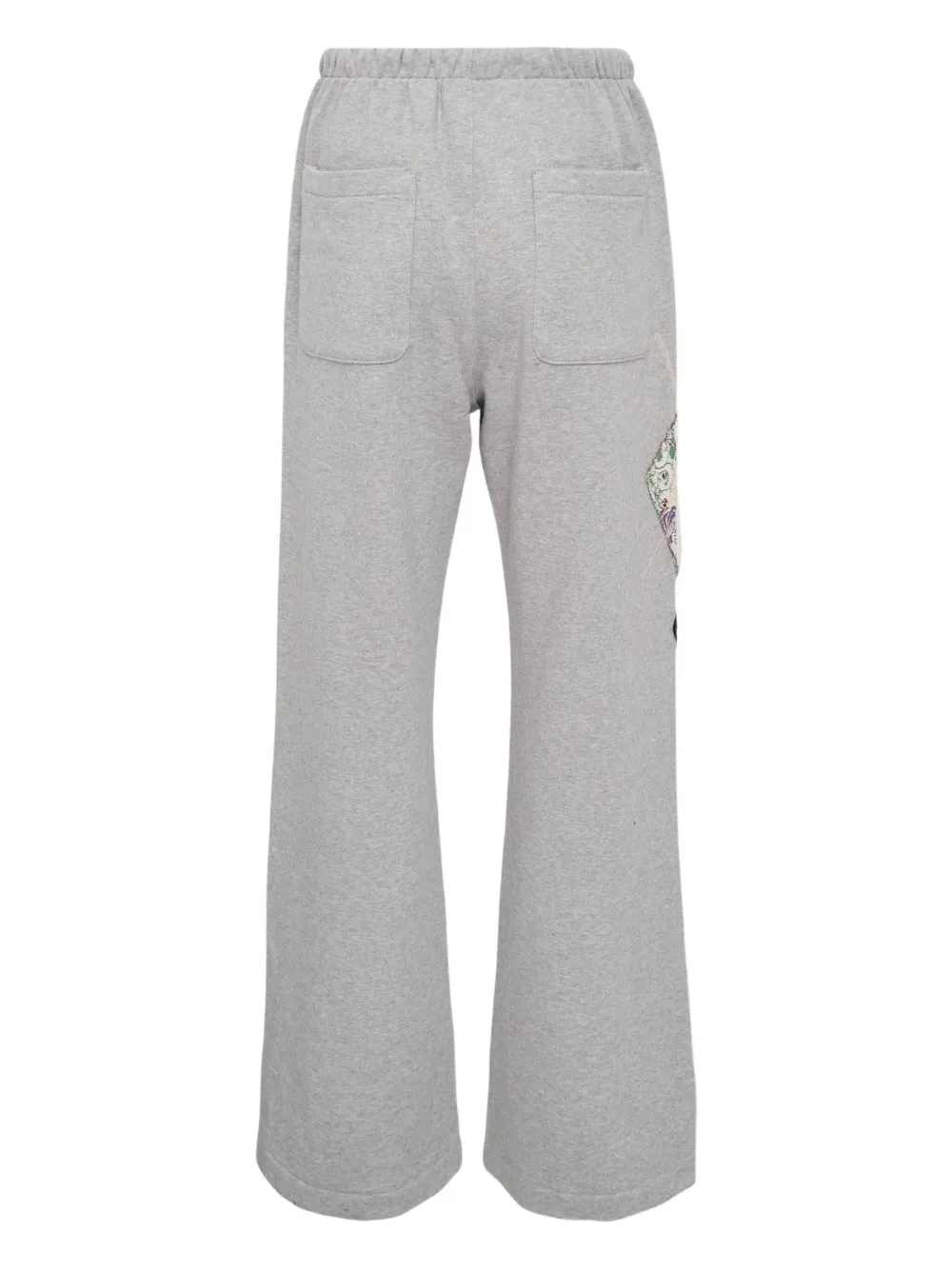 Open Yy Argyle-patched Track Pants In Gray