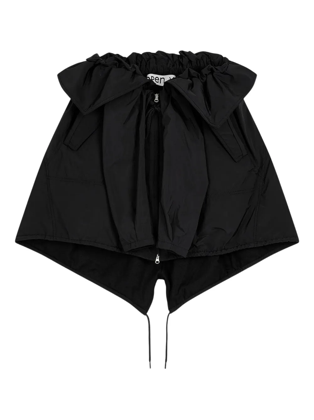 Open Yy Asymmetric Mini Skirt In Black