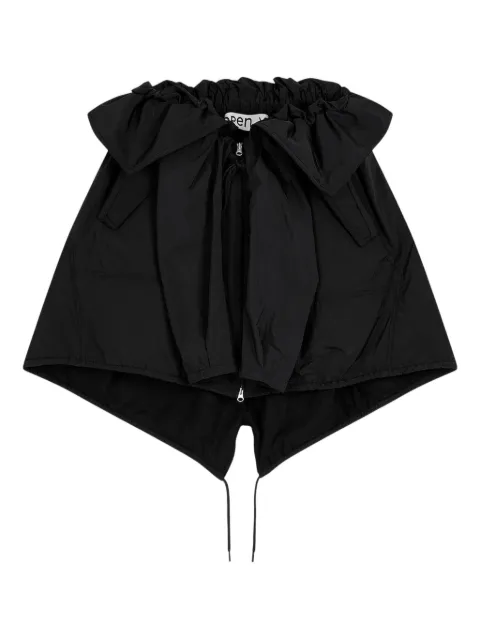 Open YY asymmetric mini skirt