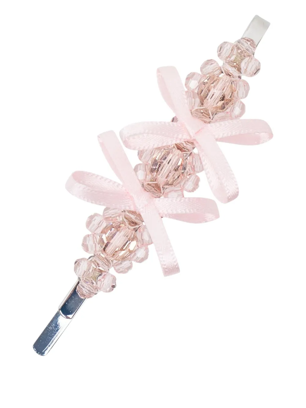 Simone Rocha Bow Flower Hair Clip In Brown
