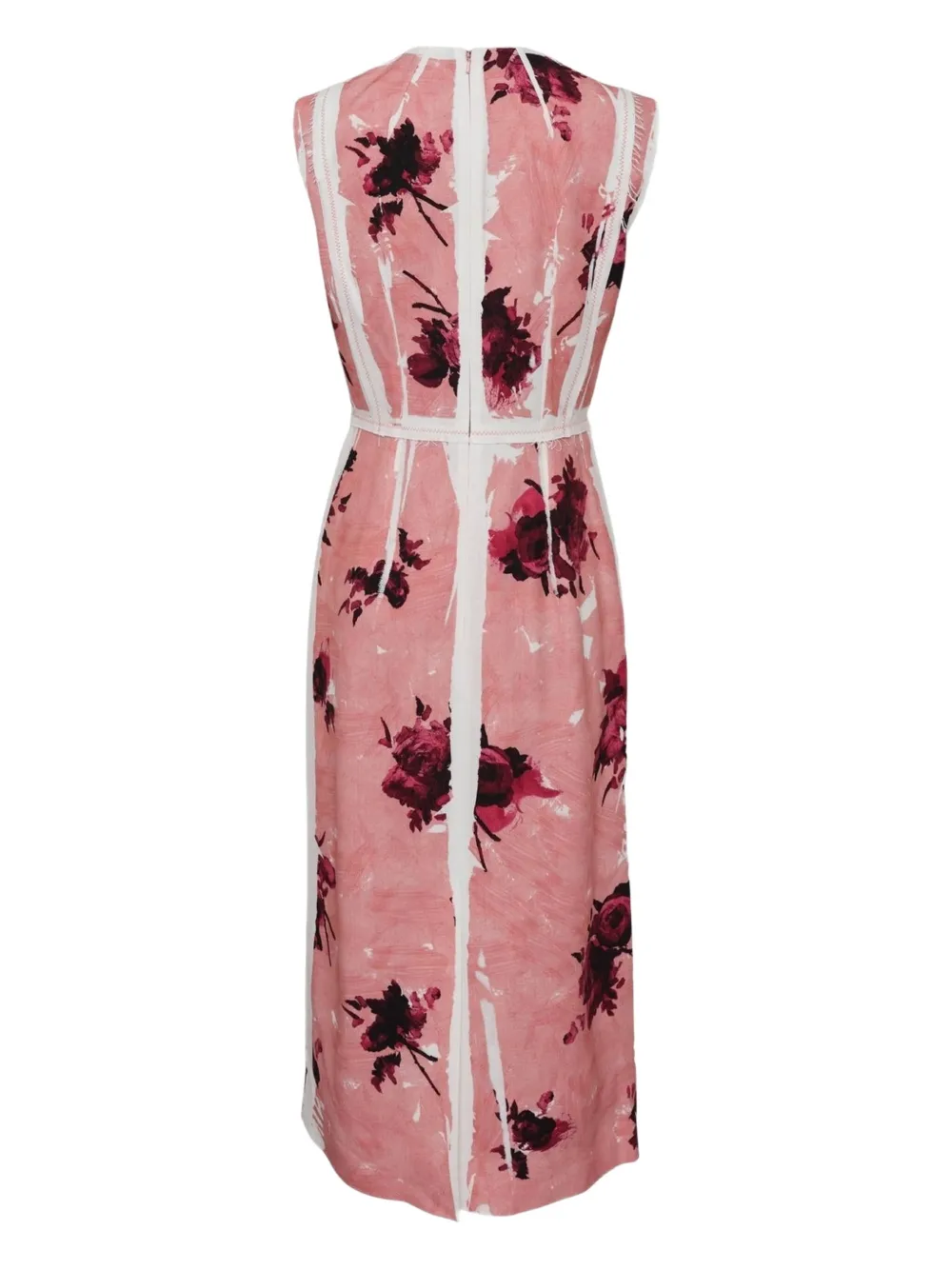 ERDEM floral sleeveless midi dress - Roze