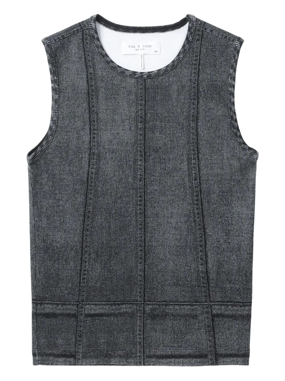 Rag & Bone Miramar Rib Tank Top In Gray
