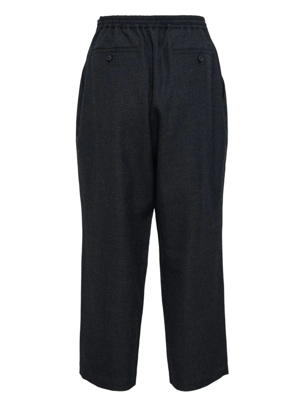 Comme des Garçons Homme houndstooth-pattern wool trousers - Zwart