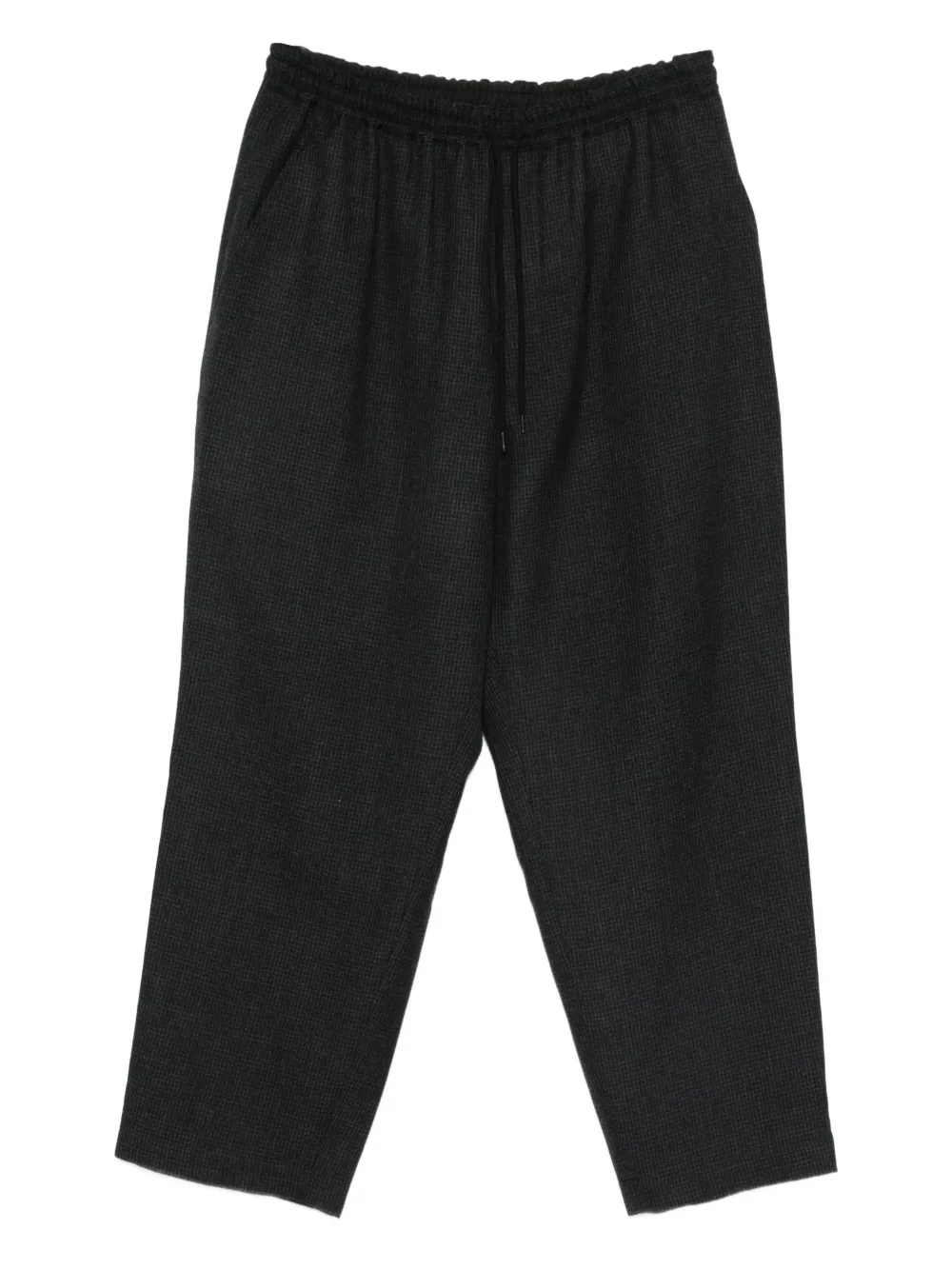 Comme des Garçons Homme houndstooth-pattern wool trousers | Black | Image 1