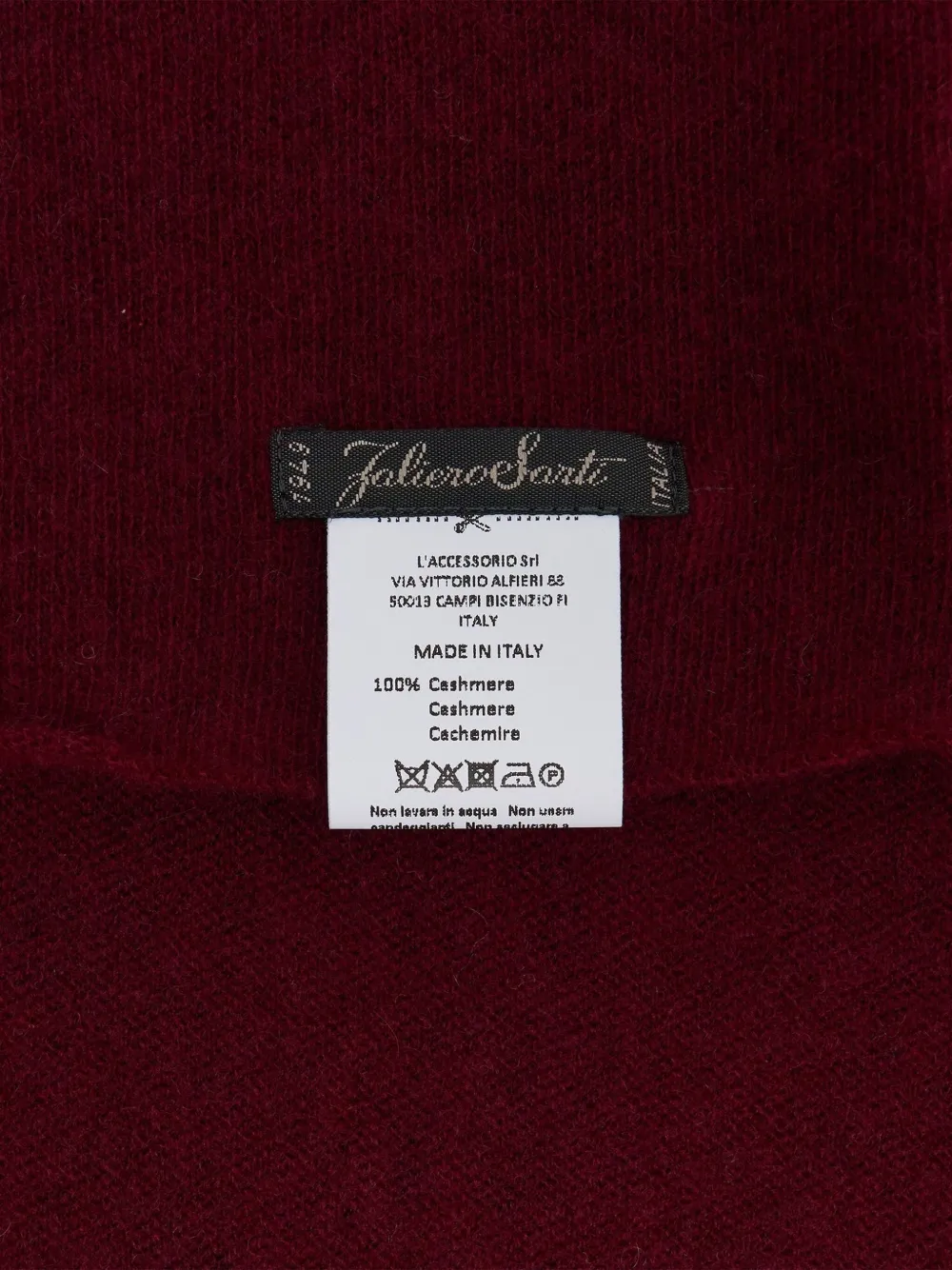 Faliero Sarti Burgundy Cashmere-wool Blend Scarves With Fringed Edges In Burgundy