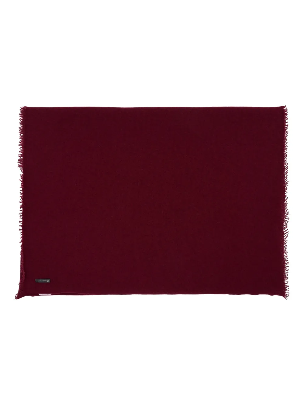 Faliero Sarti Burgundy Cashmere-wool Blend Scarves With Fringed Edges In Burgundy