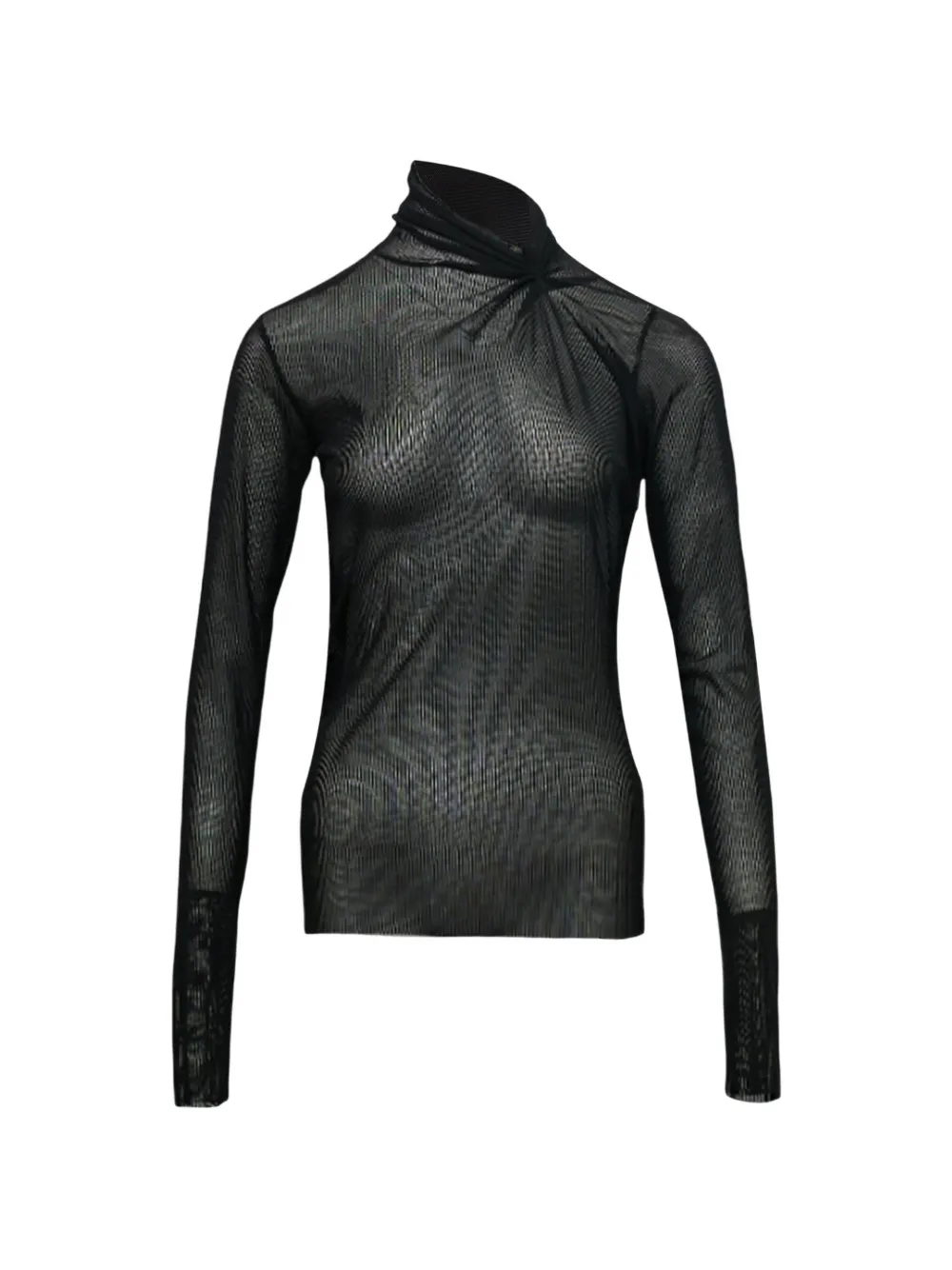 Hache Twist-neck Top In Black