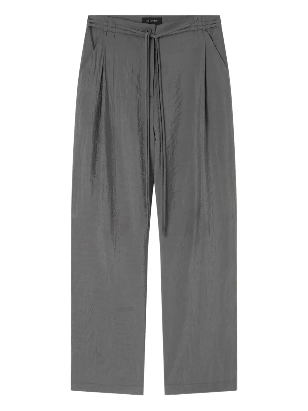 Lee Mathews Maggie Drawstring Trousers In Gray