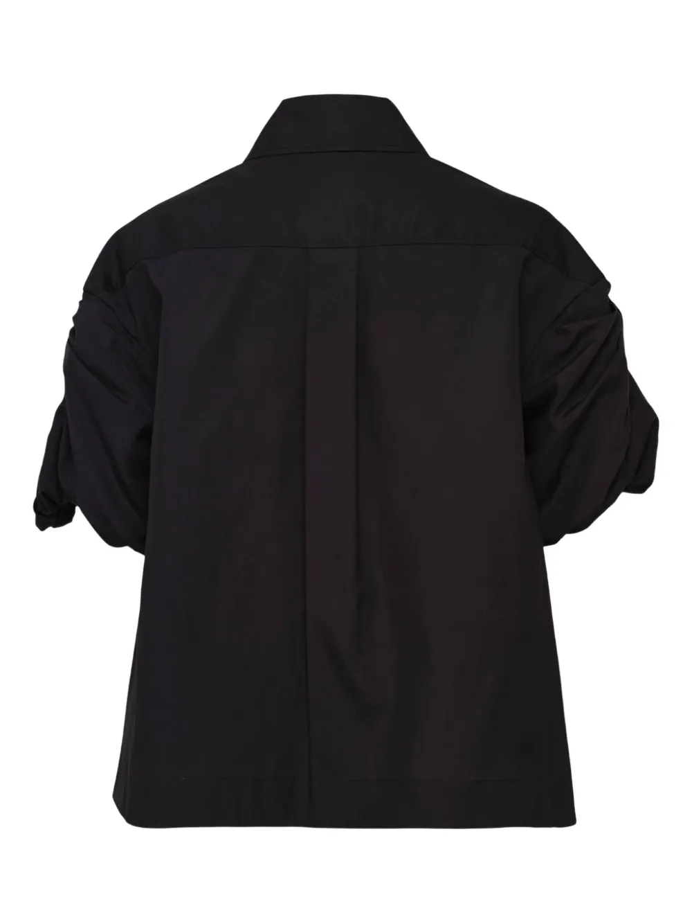 Simone Rocha Puff Bow Sleeve Shirt In Black