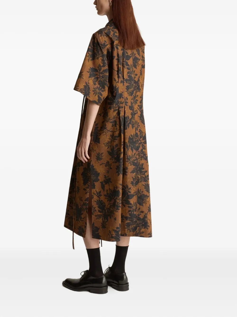 Lee Mathews Ivy floral midi hirt dress - Bruin