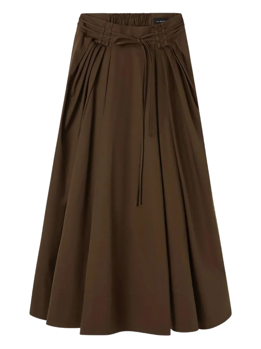 Lee Mathews Spencer Gathered Skirt In Brown