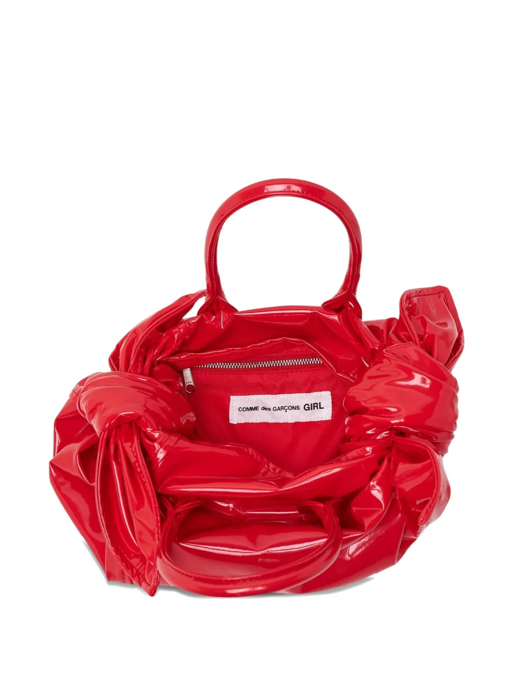 Comme Des Garçons Girl ribbon deco tote bag - Rood