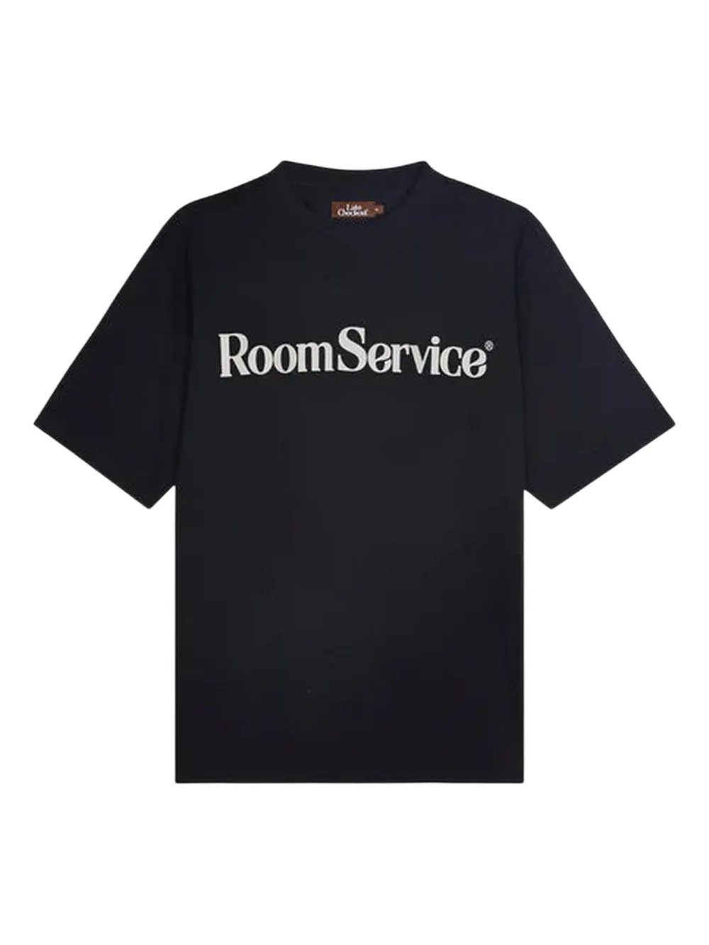 Late Checkout Room Service-print Cotton T-shirt In Black