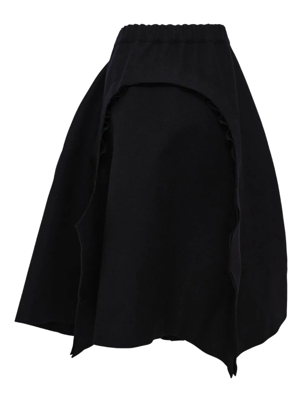 Comme Des Garçons Asymmetric-hem Midi Skirt In Black
