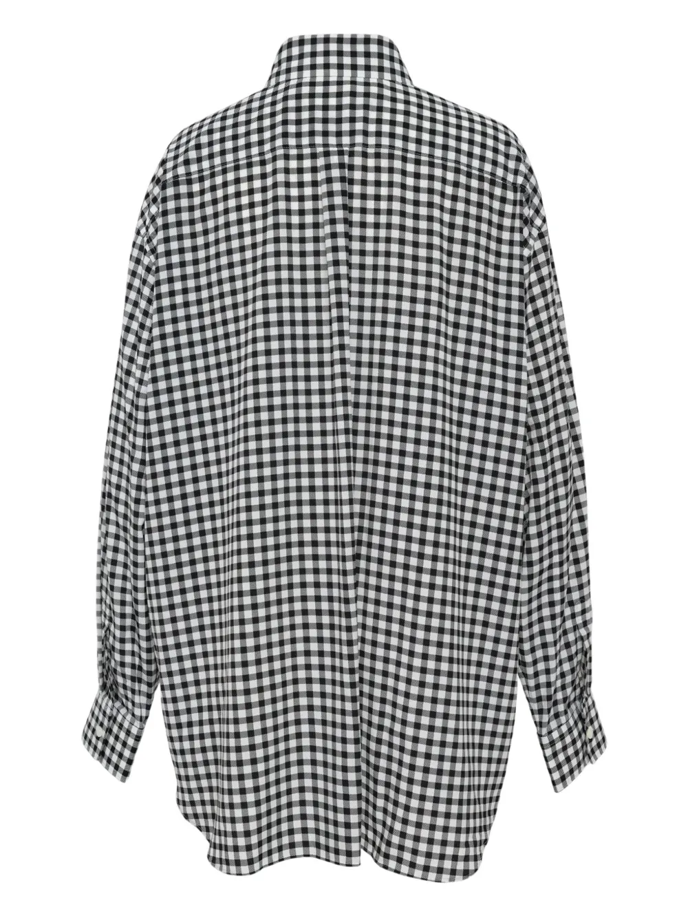 Comme Des Garçons check-pattern blouse - Zwart