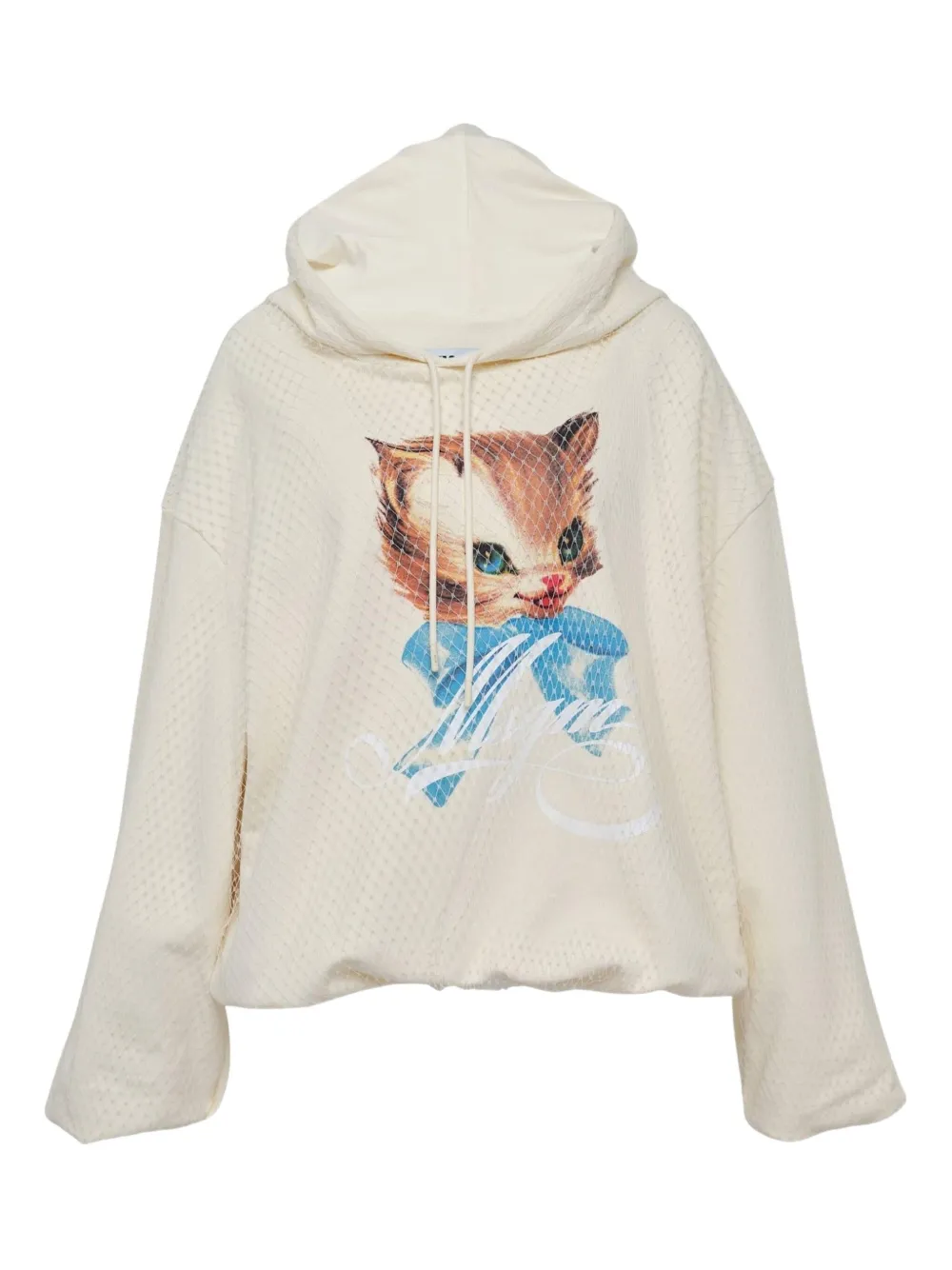 MSGM graphic-print hoodie | Neutrals | Image 1