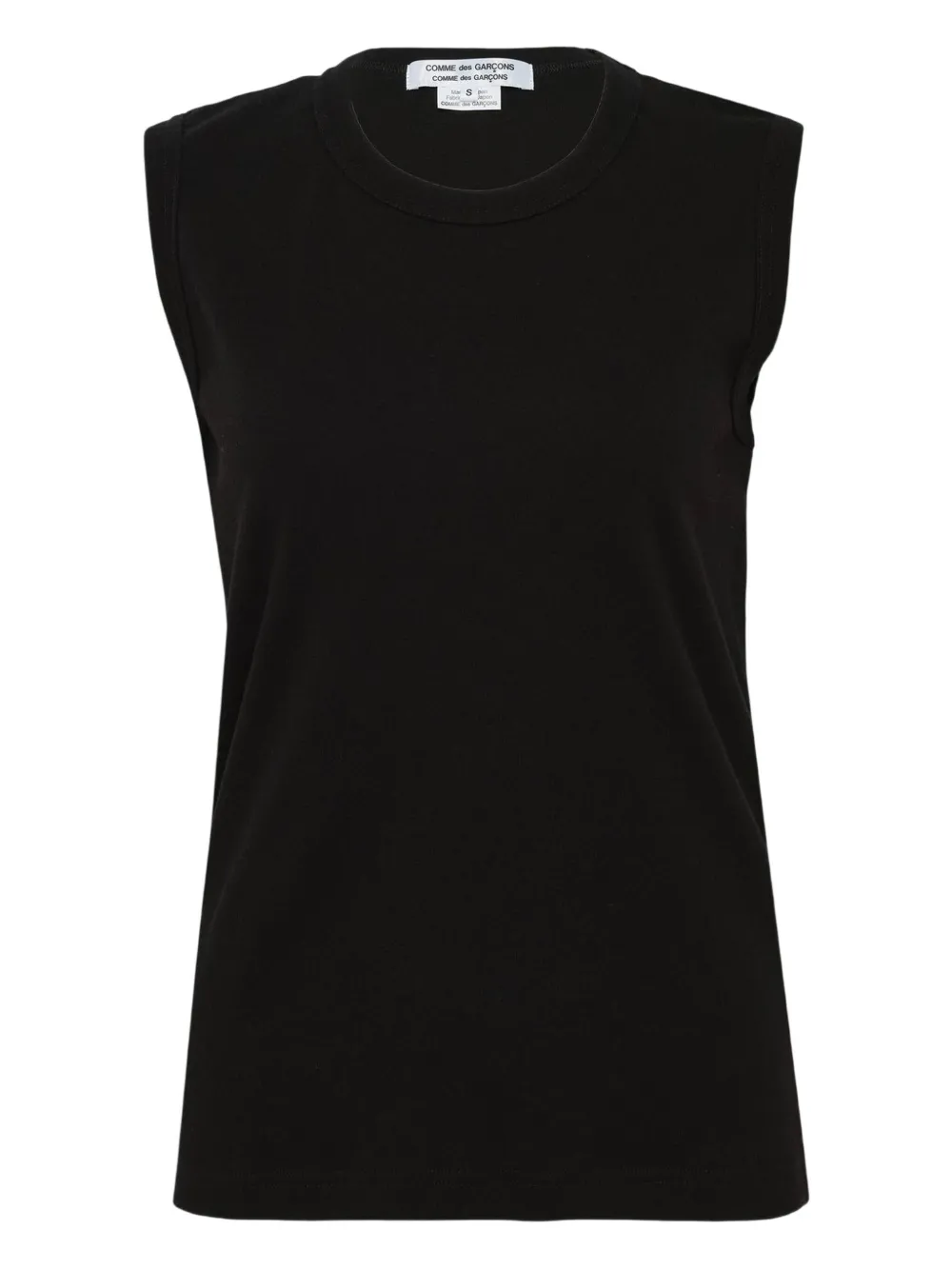 Comme Des Garçons Cotton Sleeveless Vest In Black