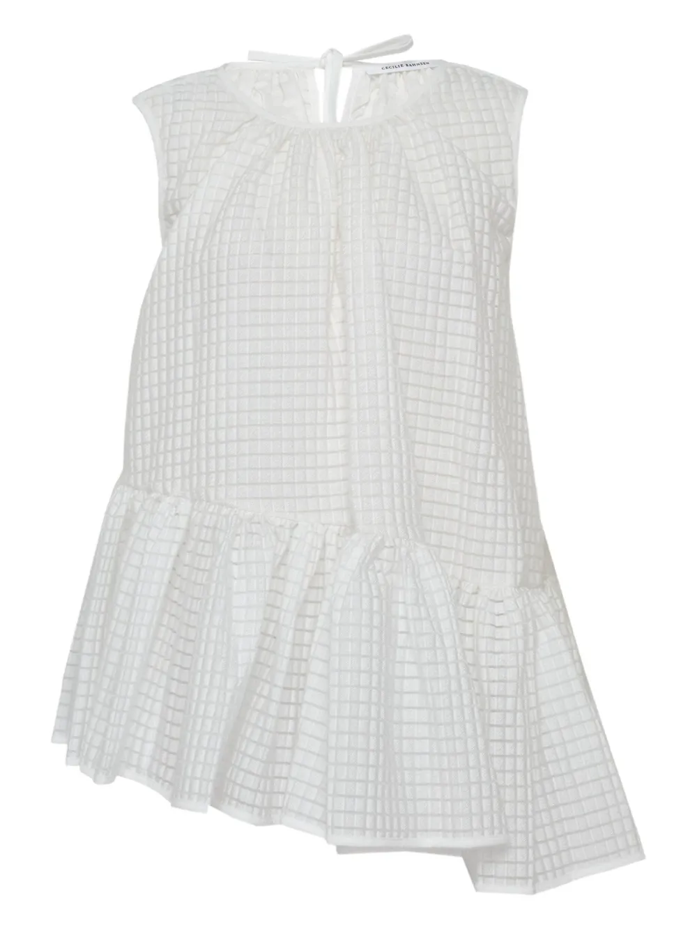Cecilie Bahnsen Bettina asymmetric-hem sleeveless blouse | White | Image 1