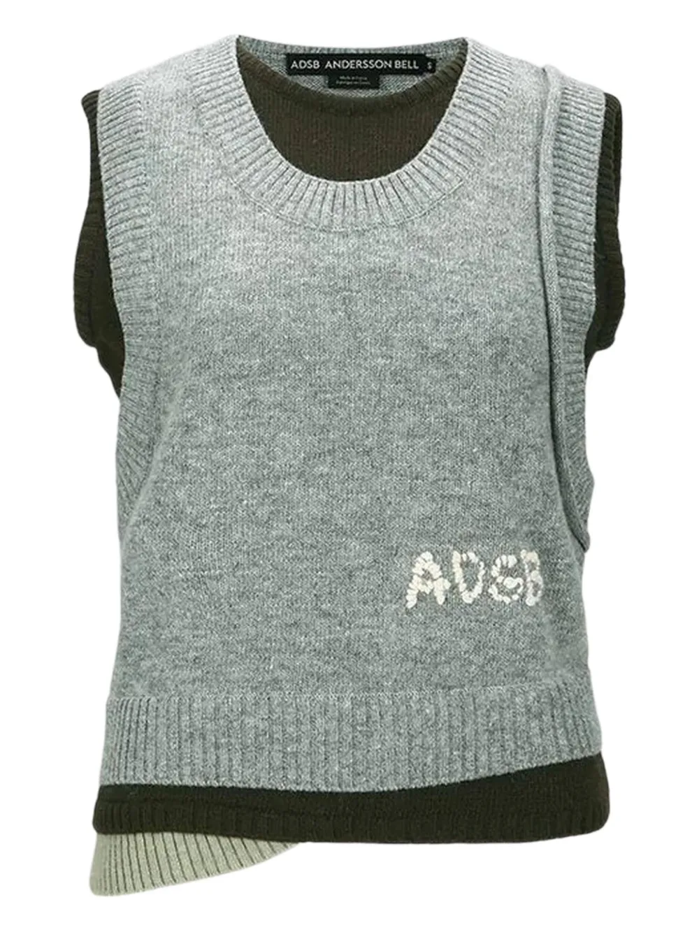 Andersson Bell Layered Sleeveless Vest In Gray