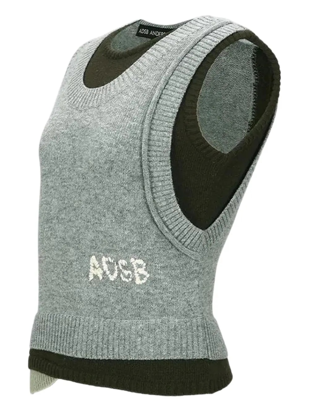 Andersson Bell Layered Sleeveless Vest In Gray