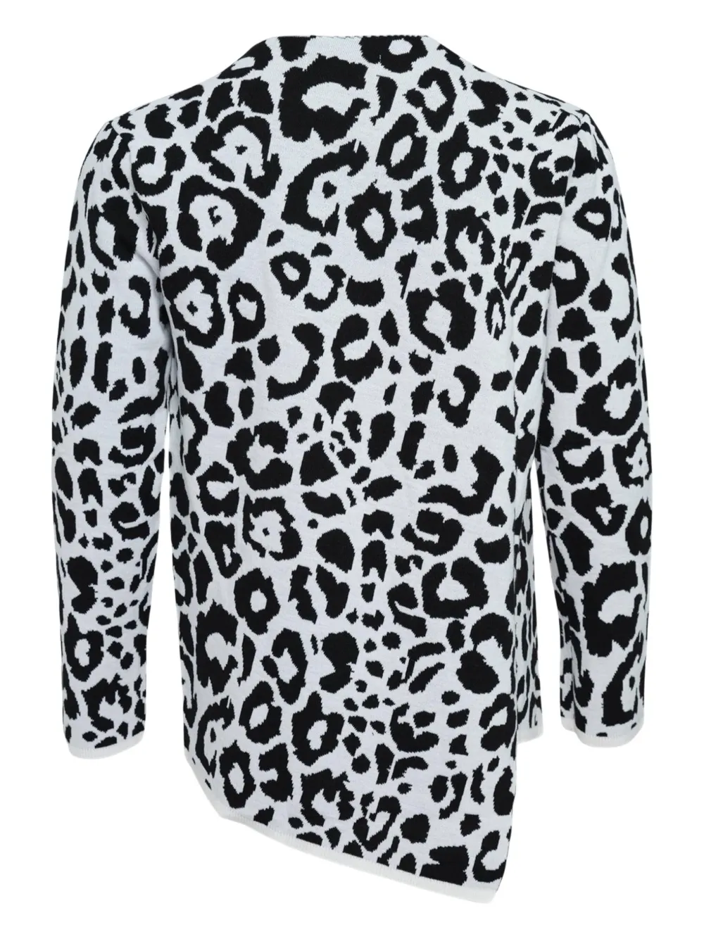 Black Comme Des Garçons Leopard-pattern Knit Sweater In Multi
