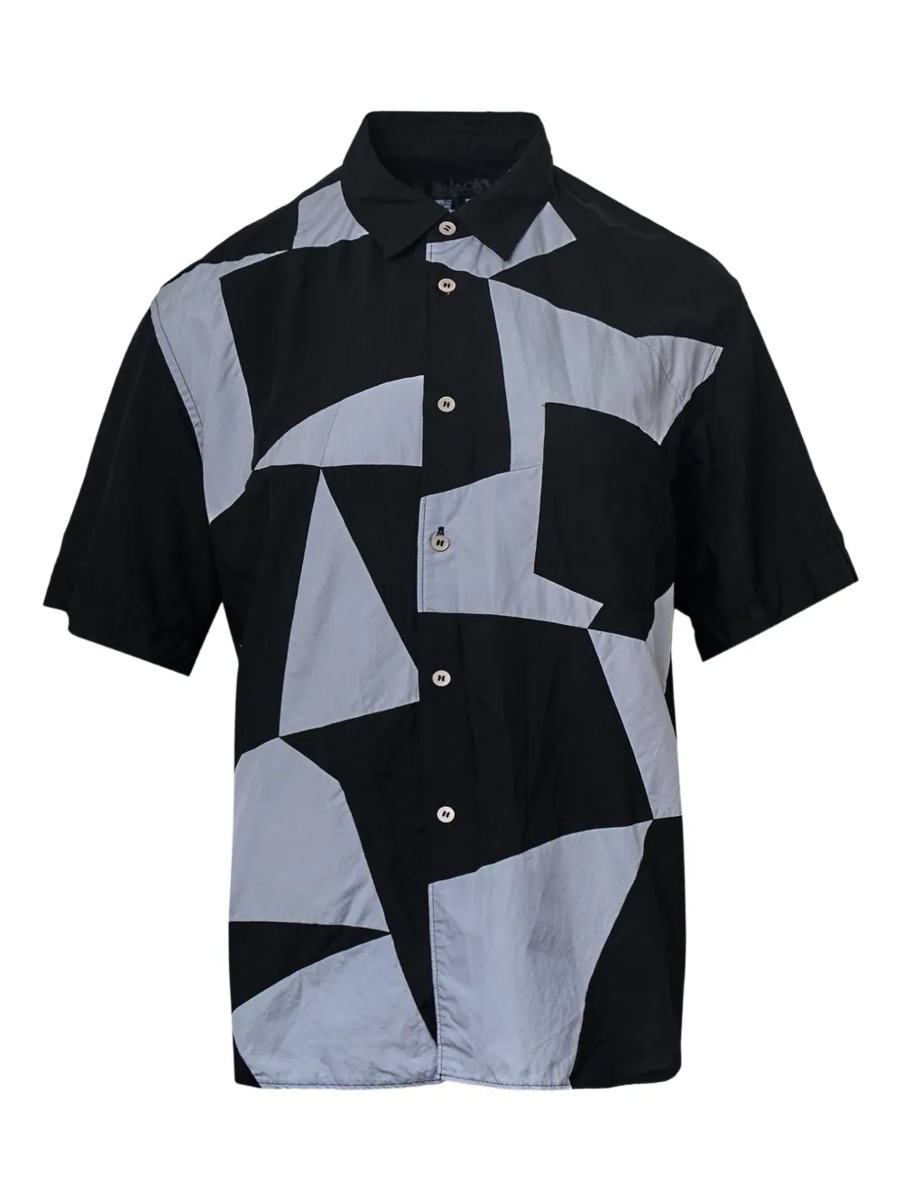 Black Comme Des Garçons Graphic-print Short-sleeve Shirt In Multi