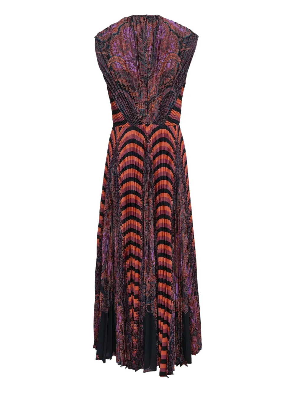 Ulla Johnson Violeta pleated sleeveless maxi dress - Oranje