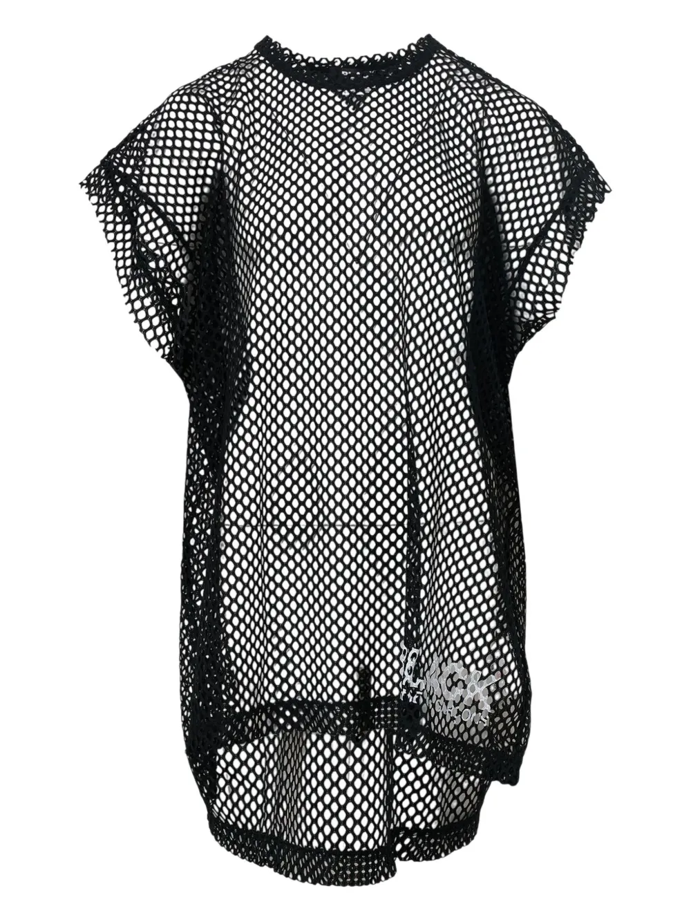 Black Comme Des Garçons Mesh-panelling T-shirt In Black