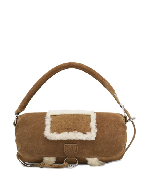 Open YY shearling handle shoulder bag