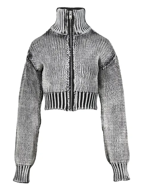 Vaquera cárdigan de tejido grueso con cierre