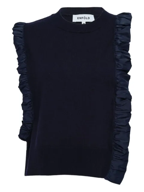 Enföld asymmetrical ruffled vest