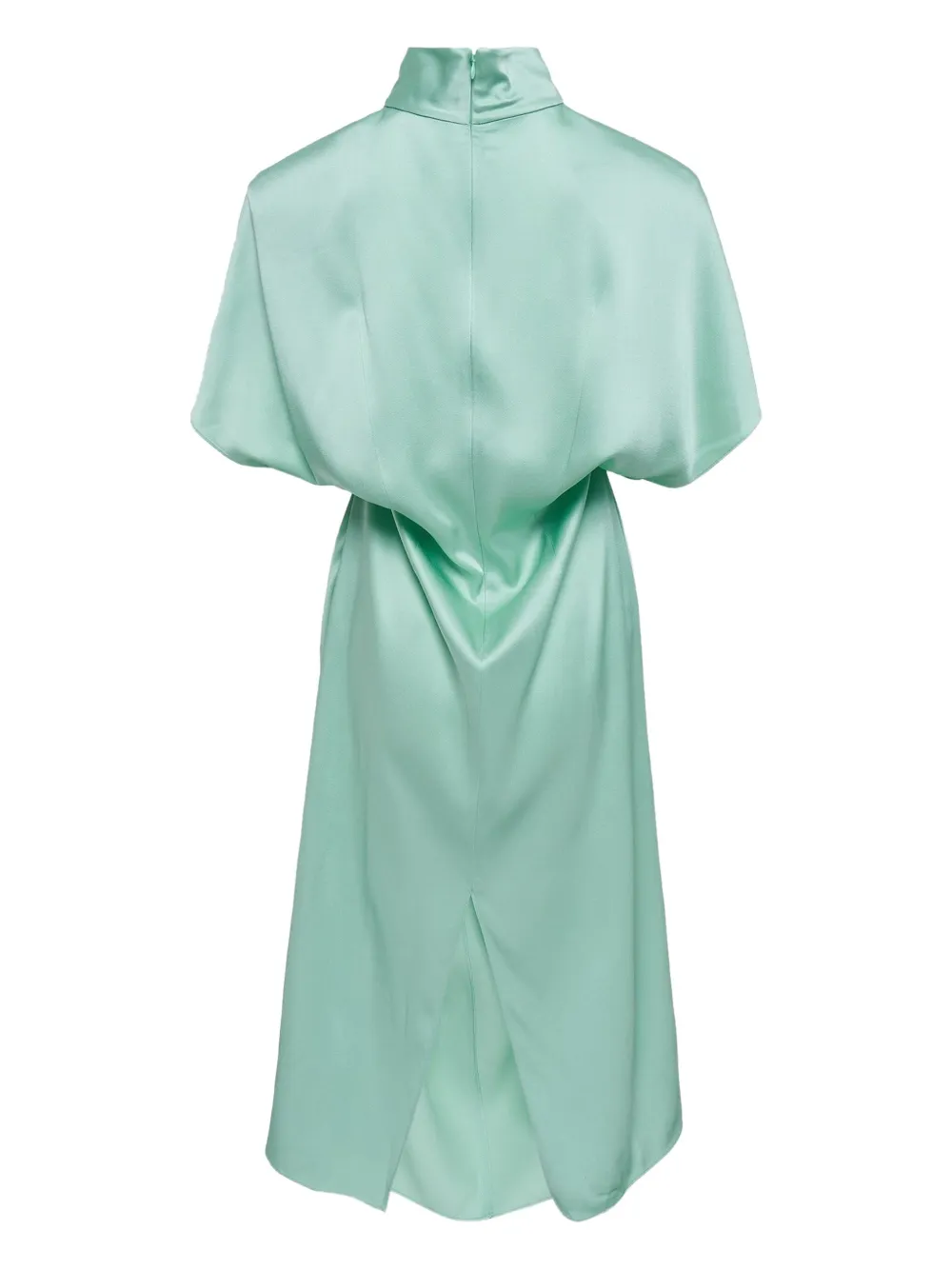 Stella McCartney twist short-sleeve midi dress - Groen