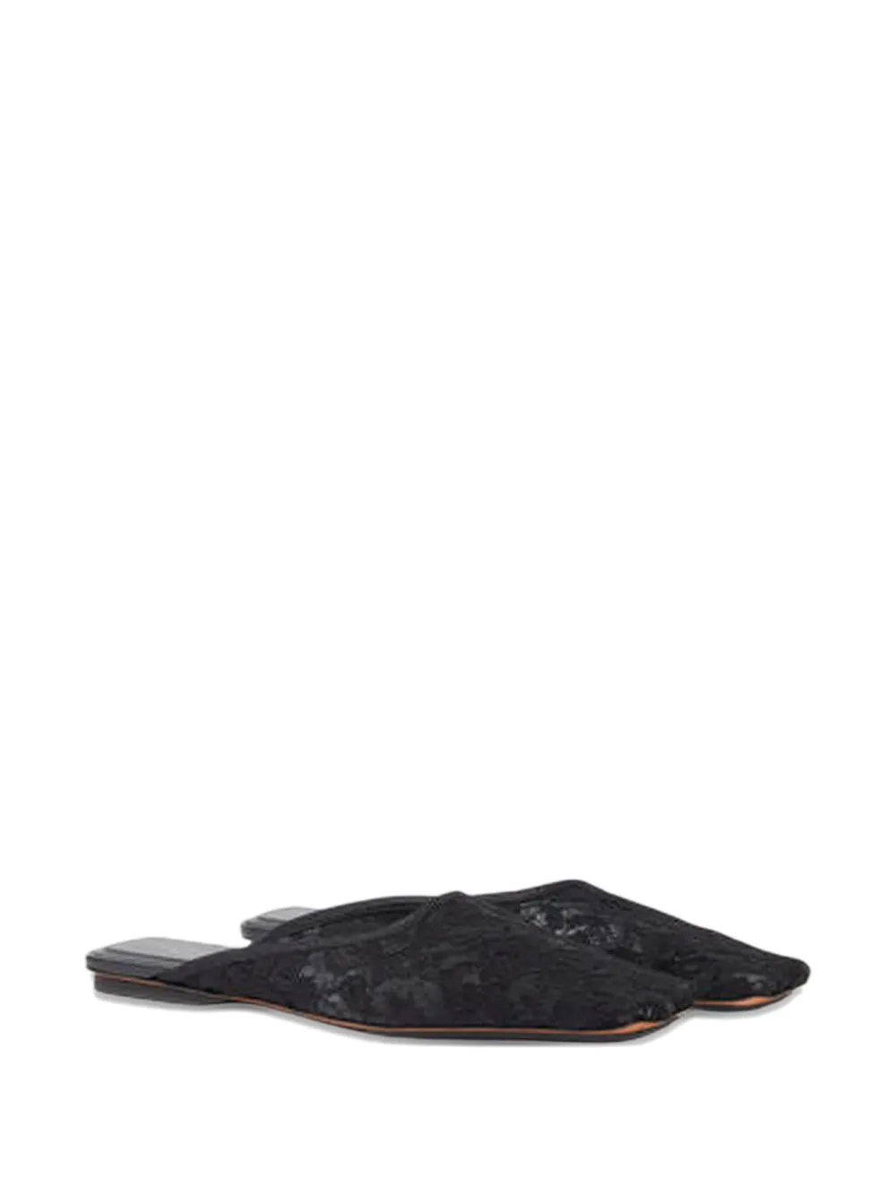 Stella McCartney Muiltjes met kant Zwart