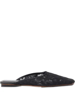 Manolo Blahnik Ballerimu Mules | Black | FARFETCH RO