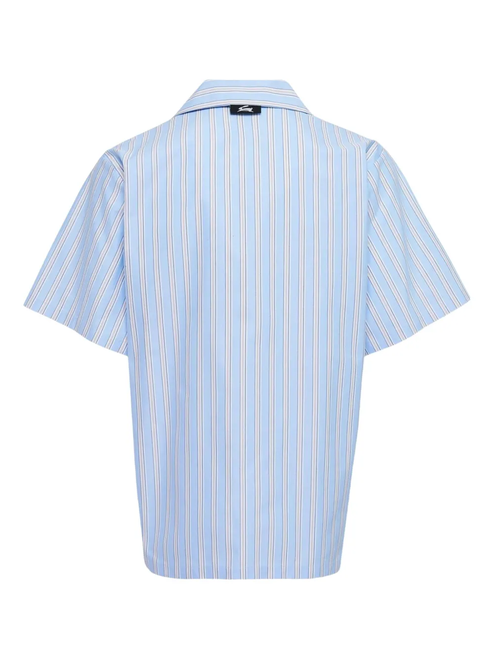 MSGM striped printed shirt - Blauw
