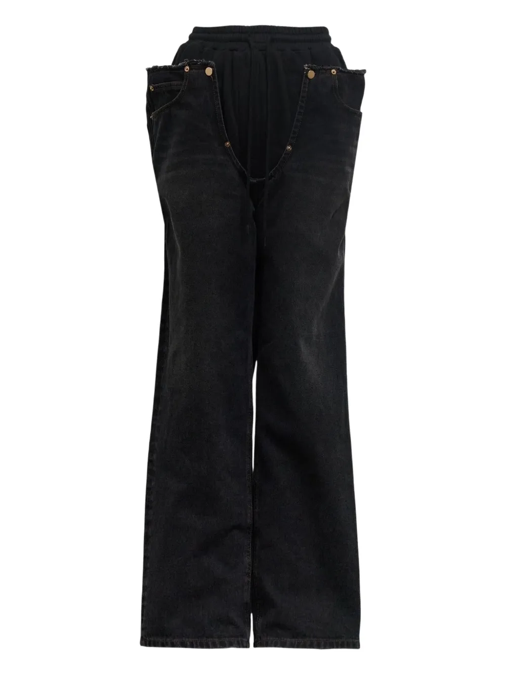 pushBUTTON layered jeans | negro | Image 1
