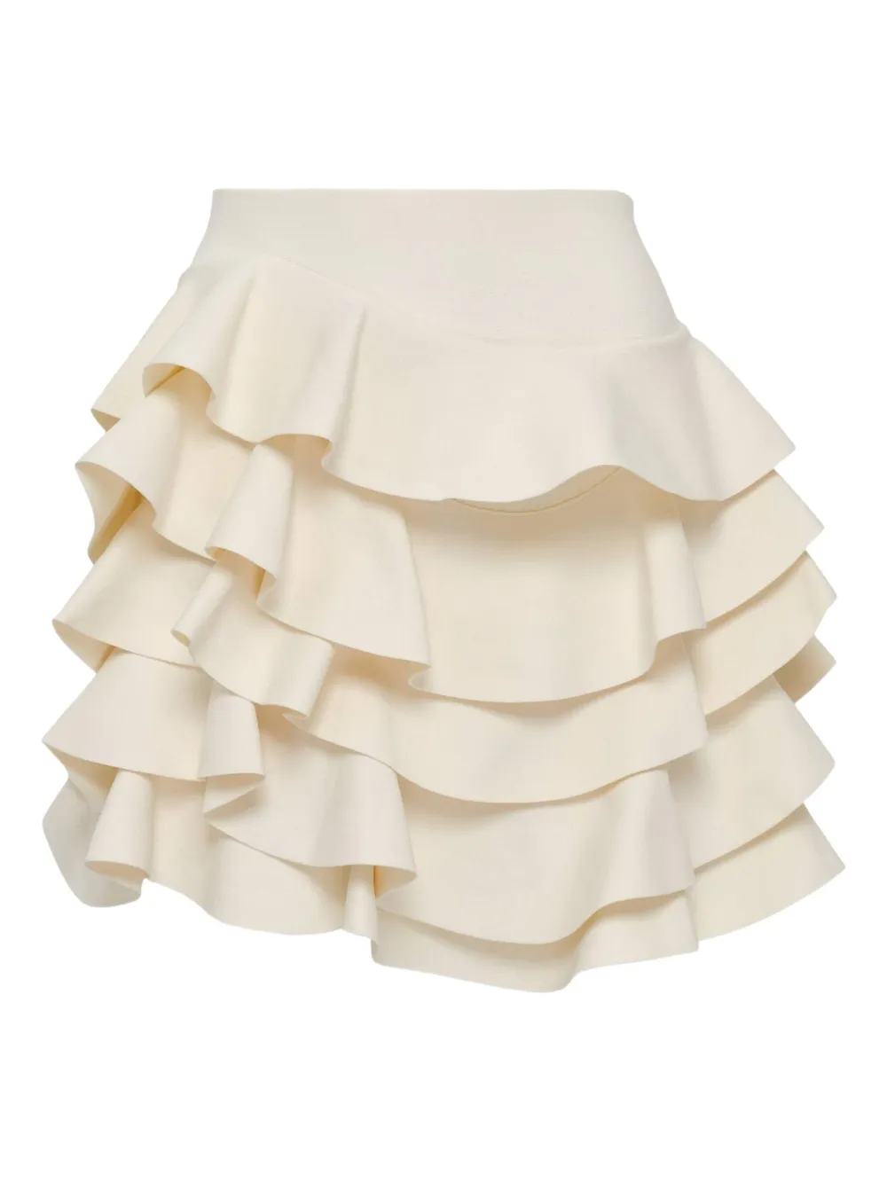 Alexis Arli Ruffled Mini Skirt In Neutral