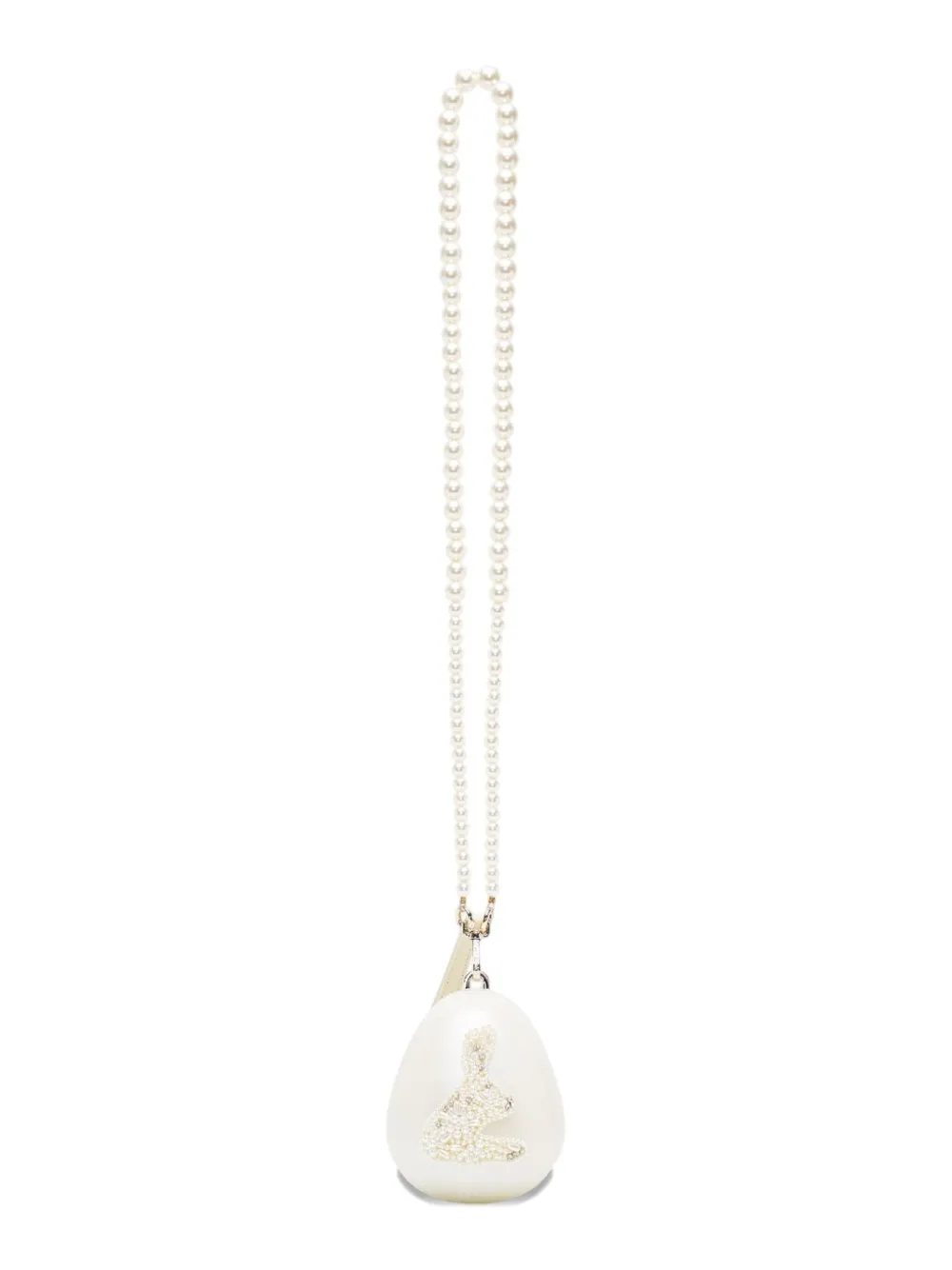 Simone Rocha Micro Egg Pearl-effect Clutch Bag In White