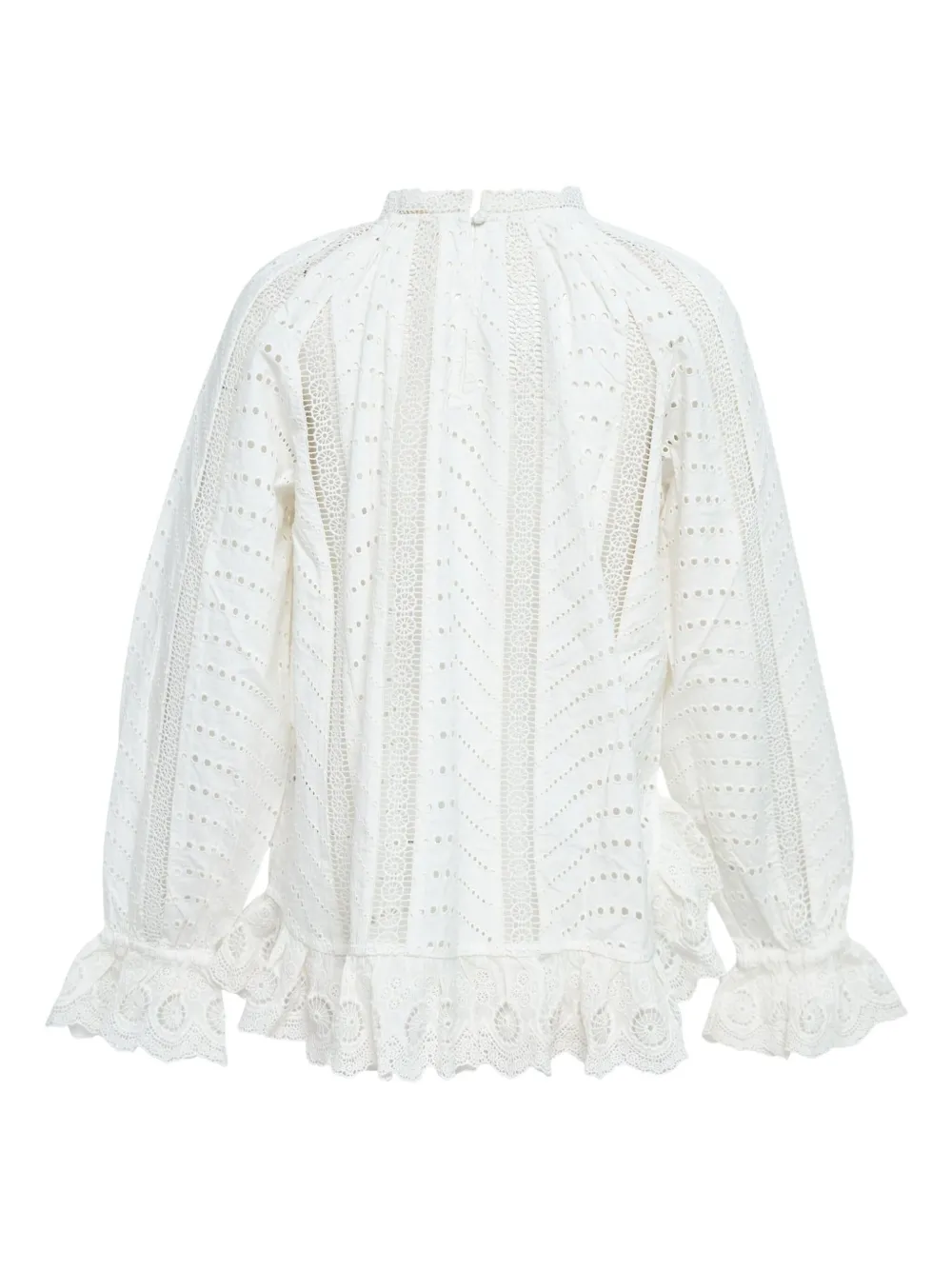 Ulla Johnson Marcella asymmetrical long-sleeve blouse - Wit