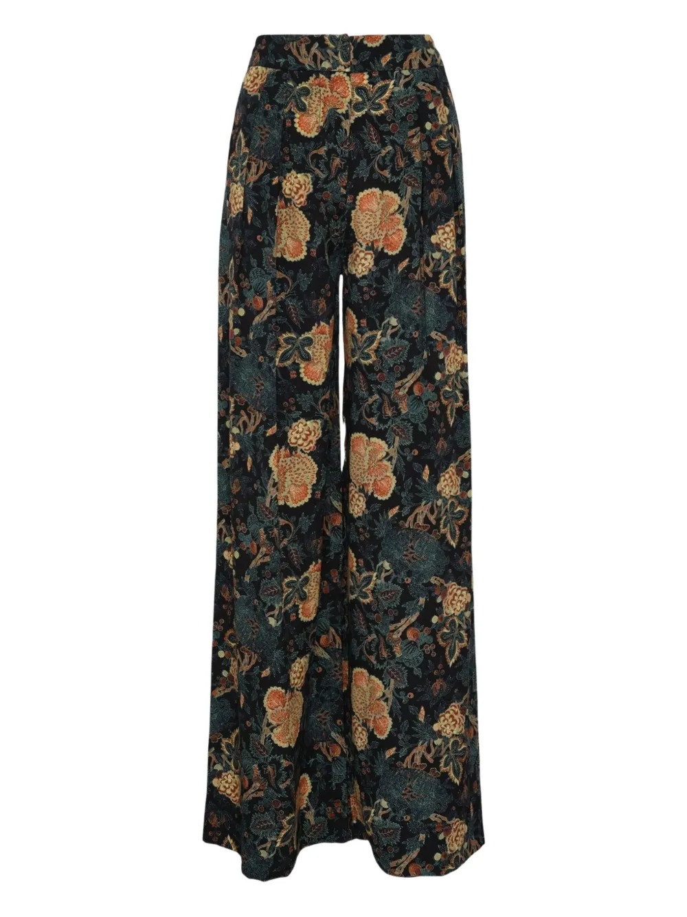 Ulla Johnson Aviva Floral-print Trousers In Black