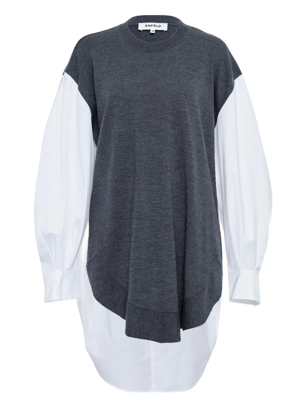 Enföld haut à empiècement contrastant | gris | Image 1