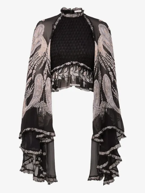 ZIMMERMANN Gerüschte Dream Burnout Bluse