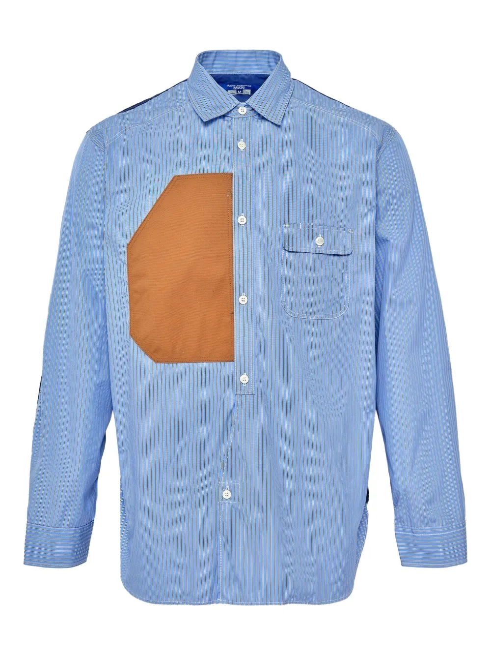 Junya Watanabe MAN camisa con rayas estampadas | azul | Image 1