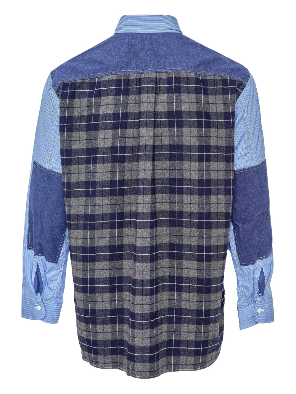 Junya Watanabe MAN Gestreept overhemd - Blauw